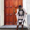 Wool square pattern coat with eco fur lining - Image 4