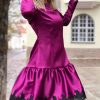 Fuchsia with lace dress