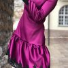 Fuchsia with lace dress - Image 2