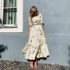 White garden dress with sparkling belt - Image 3