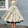 White garden dress with sparkling belt - Image 4