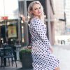 White polka dot dress