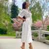 Silk satin golden dot dress - Image 3