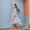 White with flowers volan dress - Image 4