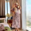 Lux lace ashy rose dress
