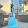 Azure Silk long dress - Image 2