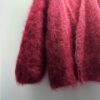 INCREDIBLY SOFT AND WARM Burgundy CARDIGAN. NATURAL WOOL 81% KID MOHAIR - Image 2