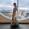 Blue gold marble long dress - Image 4